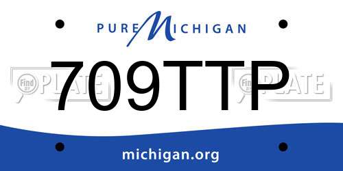 709TTP Michigan License Plate