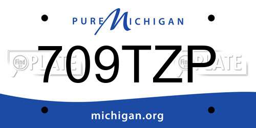 709TZP Michigan License Plate