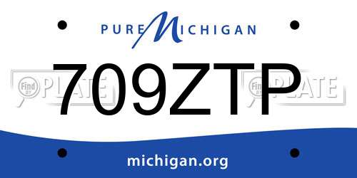 709ZTP Michigan License Plate