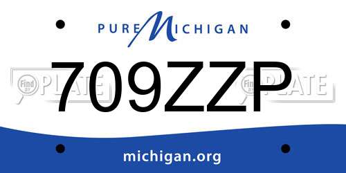 709ZZP Michigan License Plate