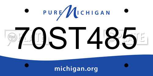 70ST485 Michigan License Plate