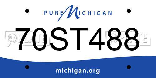 70ST488 Michigan License Plate