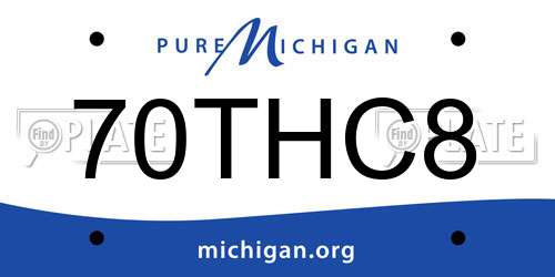70THC8 Michigan License Plate