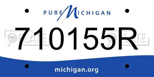 710155R Michigan License Plate