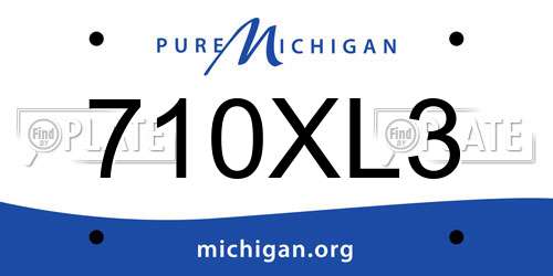 710XL3 Michigan License Plate