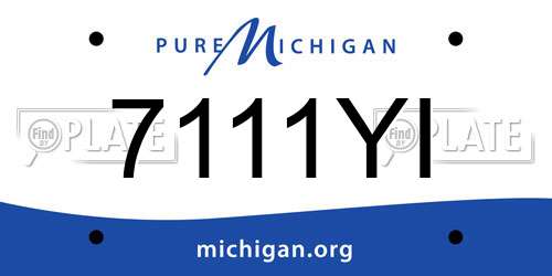7111YI Michigan License Plate