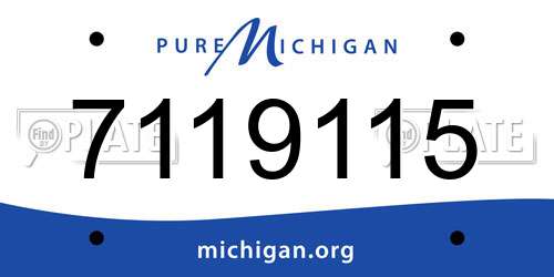 7119115 Michigan License Plate