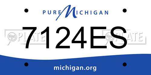7124ES Michigan License Plate