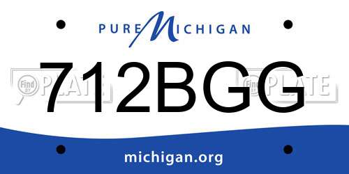 712BGG Michigan License Plate