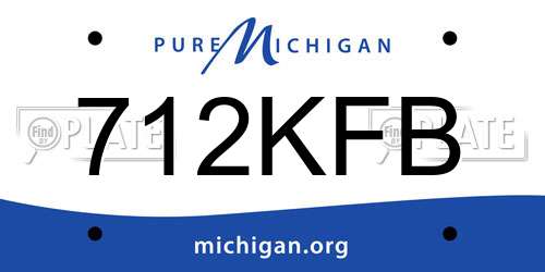 712KFB Michigan License Plate
