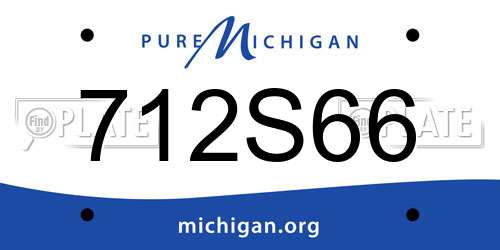 712S66 Michigan License Plate