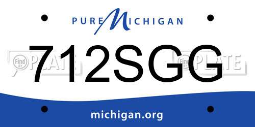 712SGG Michigan License Plate