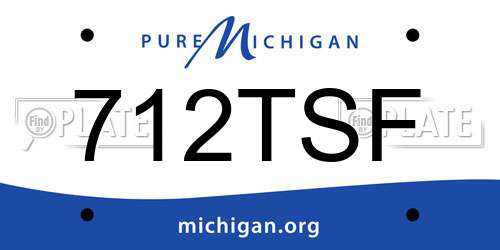 712TSF Michigan License Plate