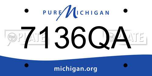 7136QA Michigan License Plate