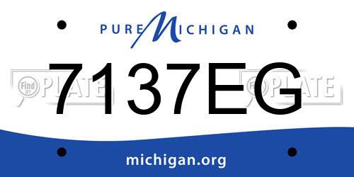 7137EG Michigan License Plate
