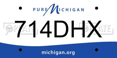 714DHX Michigan License Plate