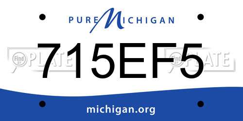 715EF5 Michigan License Plate