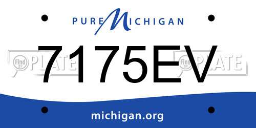 7175EV Michigan License Plate