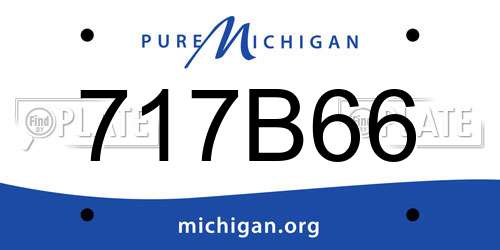 717B66 Michigan License Plate