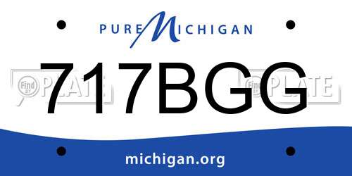 717BGG Michigan License Plate