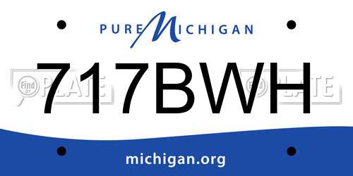 717BWH Michigan License Plate
