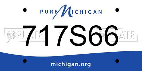 717S66 Michigan License Plate