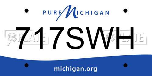 717SWH Michigan License Plate