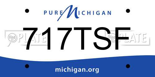 717TSF Michigan License Plate