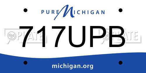 717UPB Michigan License Plate