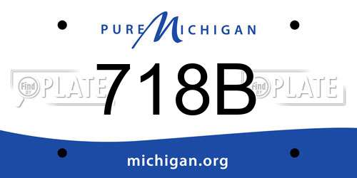 718B Michigan License Plate