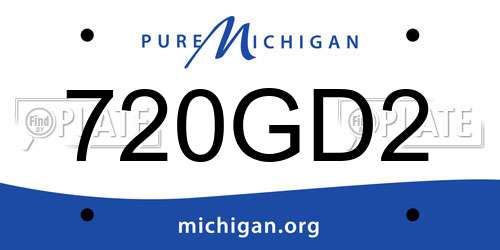720GD2 Michigan License Plate