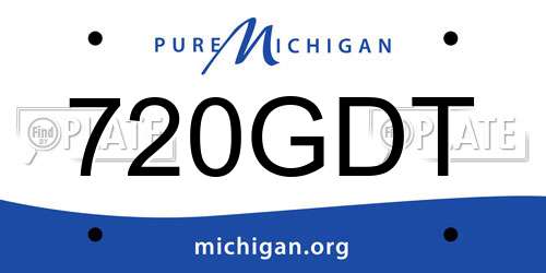 720GDT Michigan License Plate