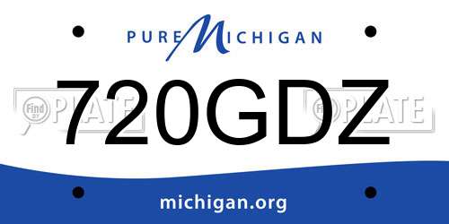 720GDZ Michigan License Plate
