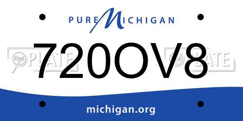 720OV8 Michigan License Plate