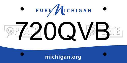 720QVB Michigan License Plate