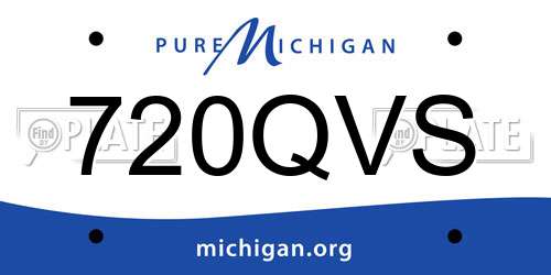 720QVS Michigan License Plate