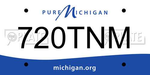 720TNM Michigan License Plate