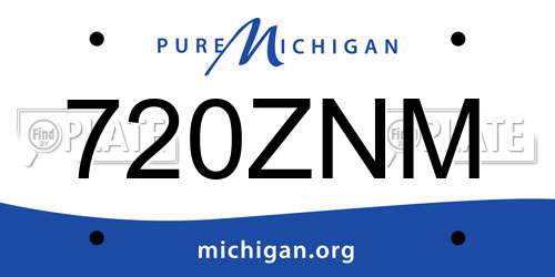 720ZNM Michigan License Plate