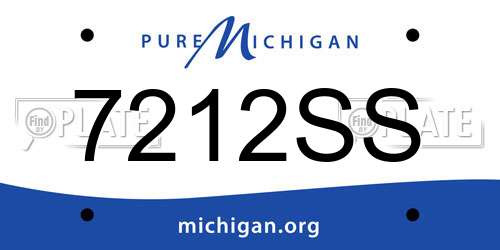 7212SS Michigan License Plate