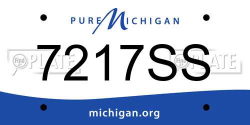 7217SS Michigan License Plate