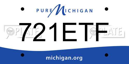 721ETF Michigan License Plate