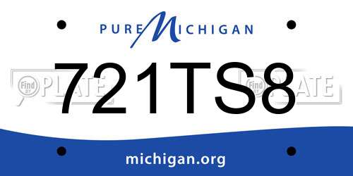 721TS8 Michigan License Plate