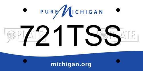 721TSS Michigan License Plate
