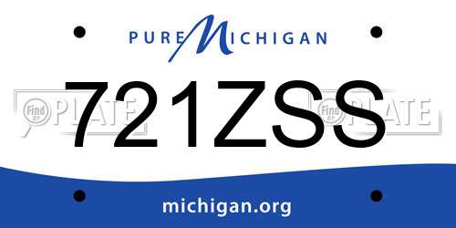 721ZSS Michigan License Plate