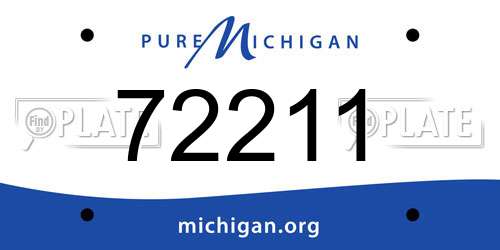 72211 Michigan License Plate