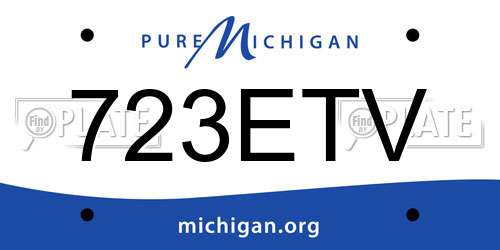 723ETV Michigan License Plate