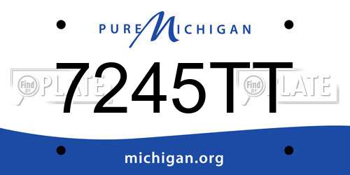 7245TT Michigan License Plate