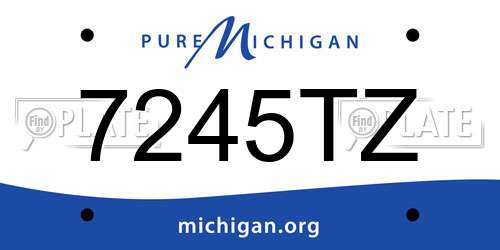 7245TZ Michigan License Plate