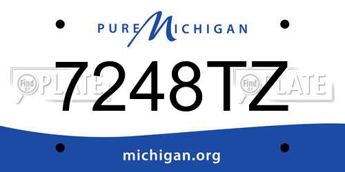 7248TZ Michigan License Plate