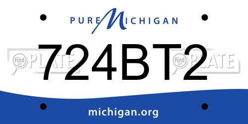 724BT2 Michigan License Plate